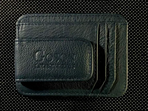 Vista 22 de Goson Cartera de cuero con clip para dinero para hombre, billetera de bolsillo frontal, tarjetero de crédito, cartera minimalista delgada