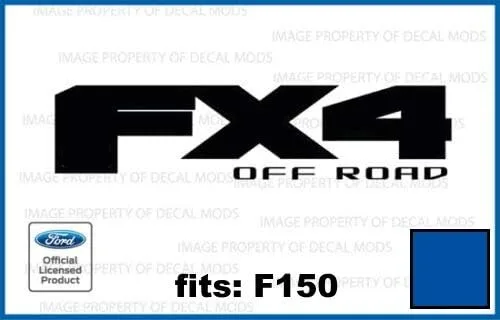 Vista 12 de FX4 Offroad Black (brillo) Calcomanías adhesivas compatibles con Ford F150 troquelado (2015-2020) - CB_Solid (juego de 2) con licencia oficial Negro