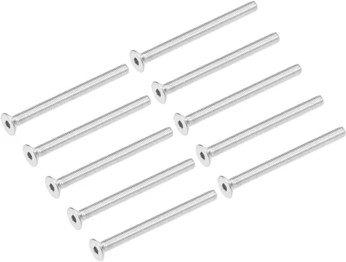 Vista 13 de uxcell Tornillos de máquina de cabeza plana M3x40mm Tornillo hexagonal interno 304 pernos de sujeción de acero inoxidable 20 piezas