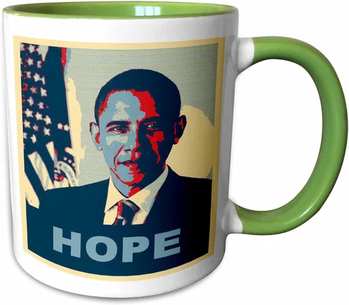 Vista 13 de 3dRose President Barack Obama in Hope Pop Art - Taza de 11 onzas, color negro