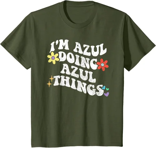 Vista 15 de Retro Groovy Im AZUL Doing AZUL Things - Camiseta divertida para el día de la madre, Negro