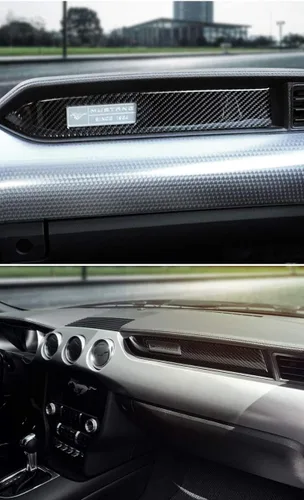 Vista 3 de GZXinWei Tira de Decoración de Tablero de Fibra de Carbono para Interior de Automóvil Pegatina de Estilo de Coche Panel de Moldura Accesorios
