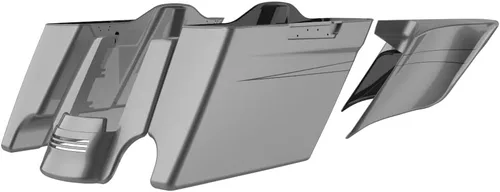 Vista 67 de Cubiertas laterales de alforjas estiradas para motocicleta, extensión extendida para Harley Touring 2014+ - Whisky ámbar Amber Whiskey