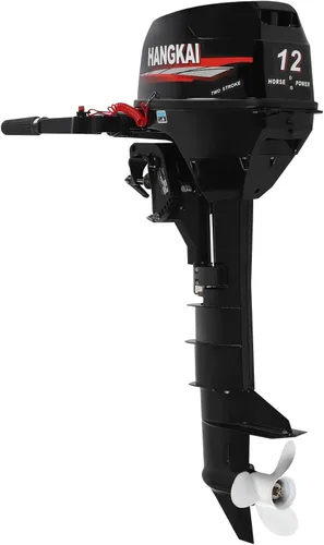 Vista 4 de Motor fuera de borda, motor fuera de borda de 2 tiempos y 12 HP, motor marino de barco de pesca resistente con sistema de refrigeración por agua 2