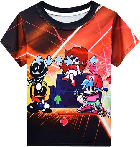 Vista 2 de FNF Camisas Unisex Kawaii Tops 5-10Y