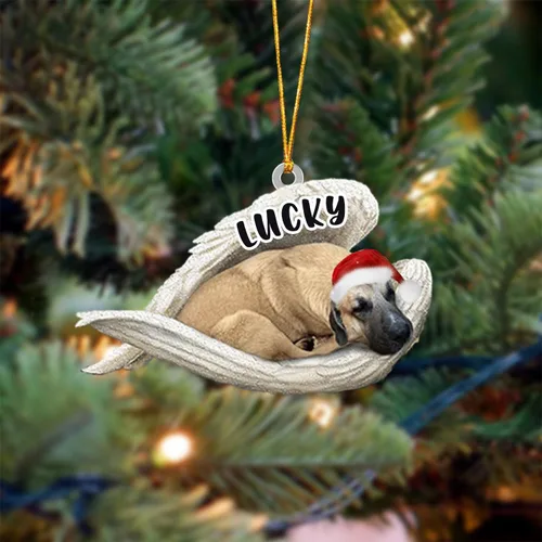 Vista 82 de Ángel durmiente de Afghan Hound para Navidad, adorno personalizado con el nombre del perro, adorno de Navidad personalizado para amantes de perros