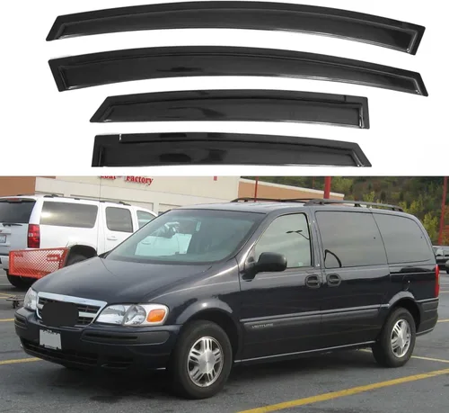 Vista 274 de IG - Visera para ventana para Ford Bronco y F150-F350 1980-1996, deflector lateral tipo cinta adhesiva, resistente, contra lluvia y viento