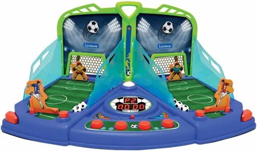 Vista 3 de LEXiBOOK, Juego de fútbol electrónico con efectos de luz y sonido para 2 jugadores, azul/verde, JG945