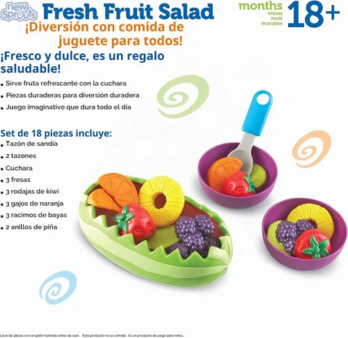 Vista 6 de Recursos de aprendizaje, nuevos brotes de fruta fresca, juego para ensalada