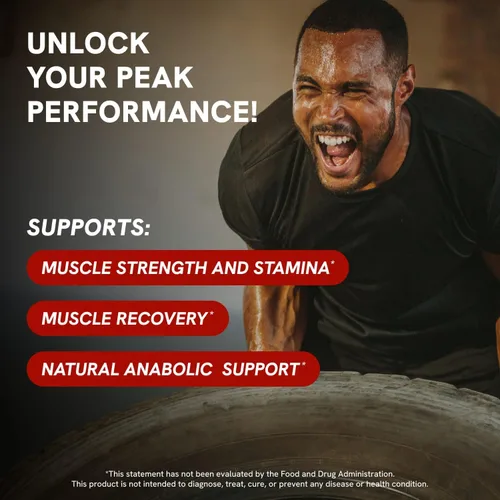 Vista 2 de Suplemento orgánico de turkesterona para hombres - Recuperación muscular y crecimiento con Fadogia Agrestis orgánica, pterostilbeno, Ajuga
