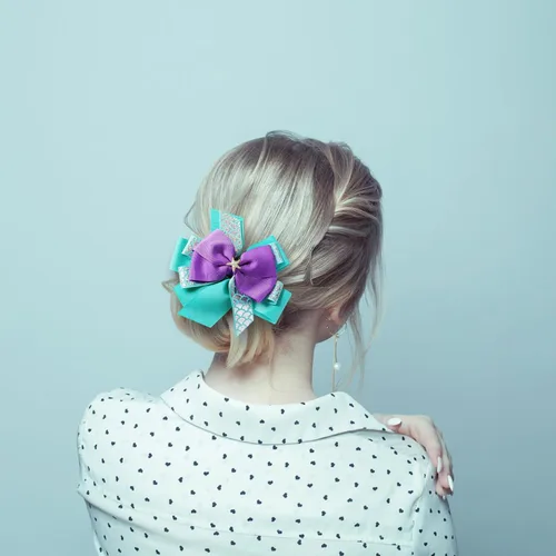 Vista 7 de JiaDuo Clip de lazo de pelo de sirena de 6 pulgadas para niñas y mujeres