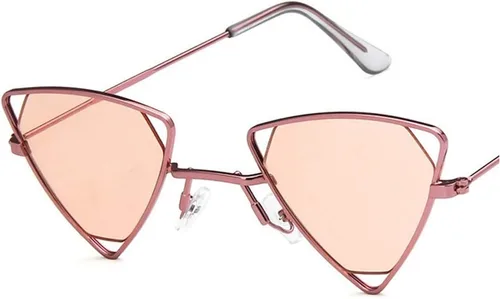 Vista 2 de Shiratori Lentes de sol retro clásicos y elegantes para hombres y mujeres, 100% protección UV, estilo de diseño triangular