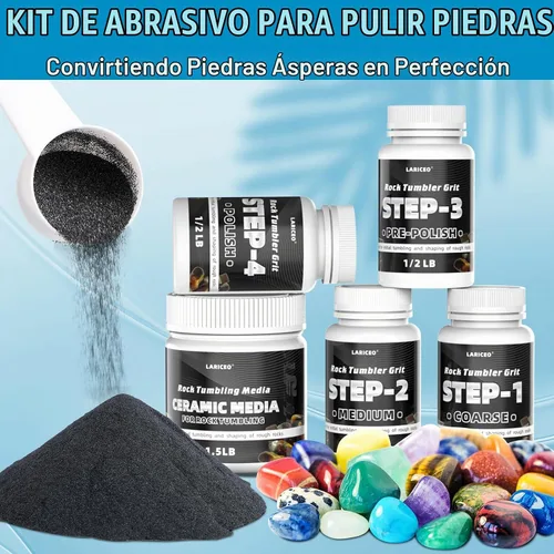 Vista 6 de Rock Tumbler - Juego de recambio de grano y pulido con medios