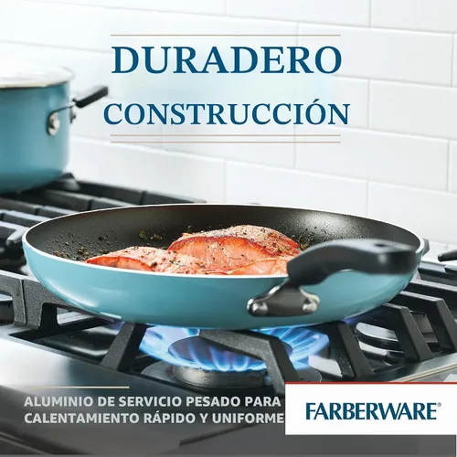 Vista 3 de Sartén Farberware Cookstart DiamondMax antiadherente para freír/sartén, apta para lavavajillas, de 30,5 cm - Aqua