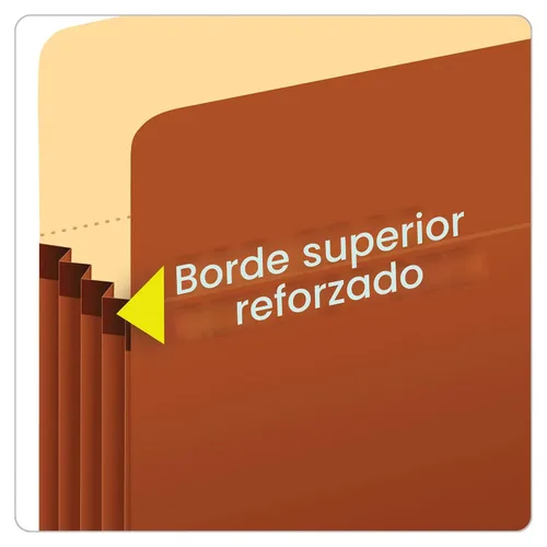Vista 3 de Pendaflex Bolsillos de archivo expandibles, tamaño carta, expansión de 5.25", reforzados con material DuPont™ Tyvek®, tamaño carta, Redrope, 10 por