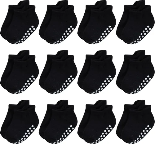 Vista 18 de Hudson Baby Calcetines antideslizantes unisex para bebé, Rosado