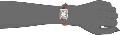 Vista 4 de Casio LTP-V007L-9B Reloj de vestir con esfera dorada romana con correa de cuero rectangular para mujer, Oro, Movimiento de cuarzo