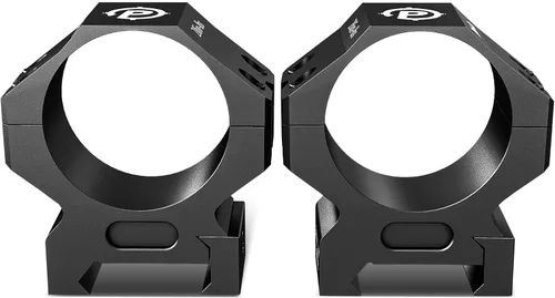 Vista 8 de Pinty Anillos para mira de 30/34 mm, juego de 2 monturas de mira para rifle de 45°, anillos de montaje de mira de aleación de aluminio con altura