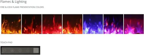 Vista 8 de Amantii Symmetry - Chimenea eléctrica a medida de 60 pulgadas para interiores y exteriores, WiFi habilitada, control remoto multifunción, llama