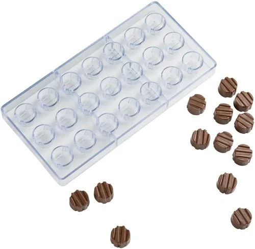Vista 43 de Restaurantware Pastry Tek Molde para Barra de Chocolate de 10.8 x 5.3 Pulgadas 1 Molde de Chocolate Apto para Lavavajillas - 4 Cavidades Molde