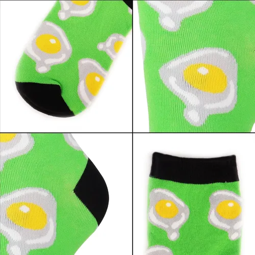 Vista 3 de Jeasona Calcetines lindos para mujer, diseño de perro salchicha de pollo, abeja, erizo, panda, regalos para mujer