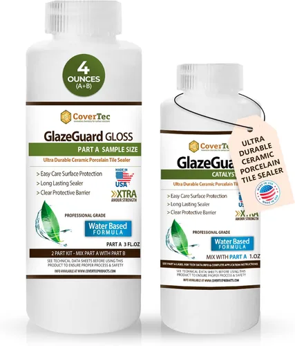 Vista 13 de CoverTec GlazeGuard Sellador de azulejos y lechadas de alto brillo 2 partes A+B 1 galón