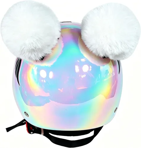 Vista 9 de Bolas redondas suaves para decoración de casco, accesorios de casco, 2 unidades para motocicleta, bicicleta, casco de esquí, diseño reutilizable