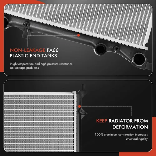 Vista 6 de A-Premium Conjunto de radiador de refrigerante del motor compatible con Volkswagen Passat 2012-2018 2.5L