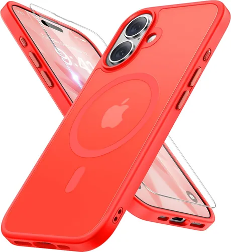 Vista 52 de Miracase Funda diseñada para iPhone SE 2022/SE 2020/7/8, funda multicolor de silicona a prueba de golpes (rojo)