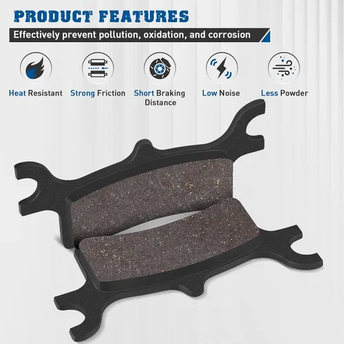 Vista 6 de Pastillas de freno delanteras y traseras para Polaris Sportsman 500 400 600 700 800 EFI/HO, Scrambler 500 400 2x4 4x4, Trail Boss 330, Trail Blazer