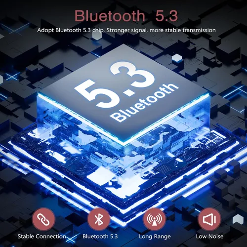 Vista 2 de LOFICOPER Adaptador AUX Bluetooth 5.3 para automóvil, receptor de audio Bluetooth inalámbrico, receptor de música con cancelación de ruido