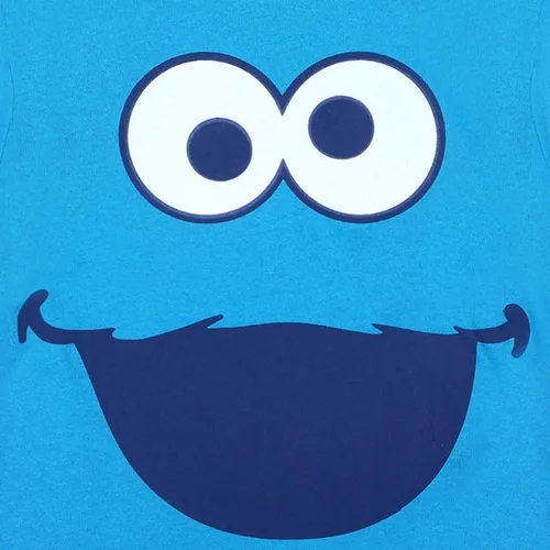 Vista 4 de Sesame Street Cookie Monster and Elmo - Conjunto de camisa y pantalones deportivos de manga larga para niños pequeños, color azulrojo