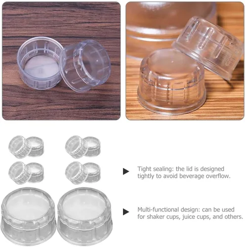 Vista 4 de Reemplazo de la tapa de la coctelera 10 unids té Shaker Cup Caps mano bebida mezclador accesorios