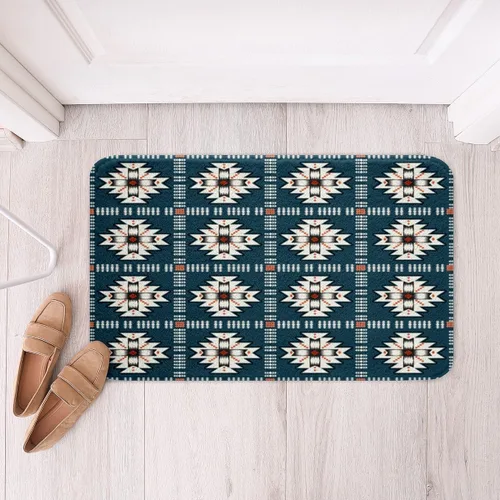 Vista 10 de Feelyou Aztec Bathroom Rugs Aztec Southwestern Printed Bath Mats for Bathroom Bohemian Bath Rugs for Shower Tub Cowboy Cowgirl Bathroom Accossories