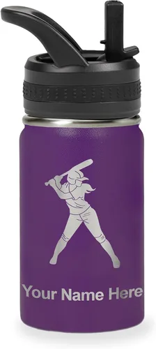Vista 39 de LaserGram Botella de agua personalizada de 32 onzas, jugador de softbol Regalo grabado para jugadores de sóftbol, acero inoxidable aislado al vacío
