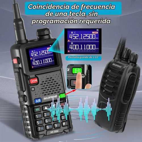 Vista 5 de Baofeng Radio radioaficionado de mano AR-5RM 10W UV-5R Actualización NOAA 2