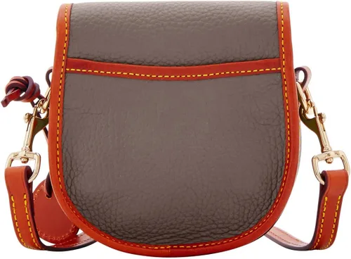 Vista 4 de Dooney & Bourke Bolso bandolera de cuero de 2 patos para todo tipo de clima, Marrón topo