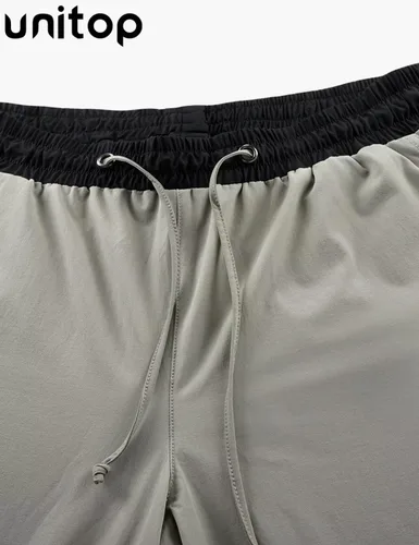 Vista 6 de unitop Pantalones de mujer de secado rápido cintura elástica con cordón de entrenamiento pantalones de senderismo