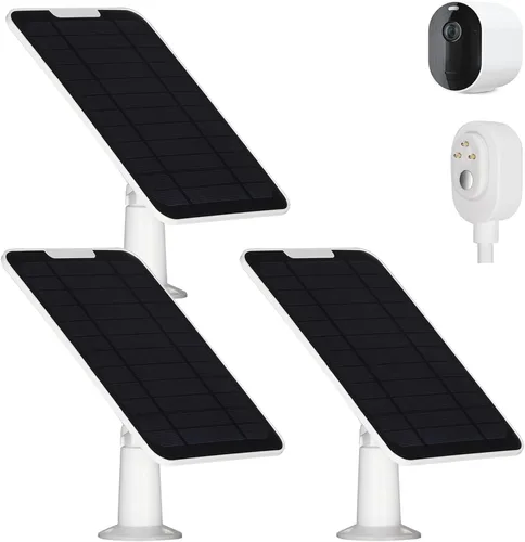 Vista 10 de Panel solar de carga de 5W de actualización compatible con Arlo Pro 3/Pro 4/Pro 5S/Ultra/Ultra 2/Go 2 Suministro de energía continua IP65 a prueba 1