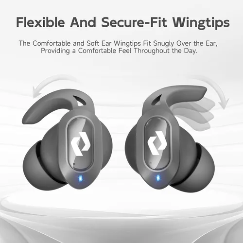 Vista 2 de Auriculares inalámbricos con Bluetooth, estuche de carga inalámbrica, auriculares impermeables, micrófono integrado, reproducción de graves estéreo