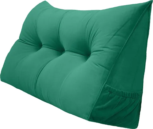 Vista 45 de Peachwell Almohada triangular de lectura para reposo en cama, cojín de refuerzo grande para cabecero, respaldo, almohada de cuña con funda extraíble