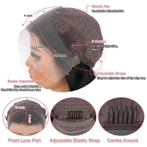 Vista 6 de Pelucas de pelo rizado para mujeres afroamericanas. Pelucas de encaje frontal con pelo de bebé. Peluca sintética ondulada, resistente al calor Negro