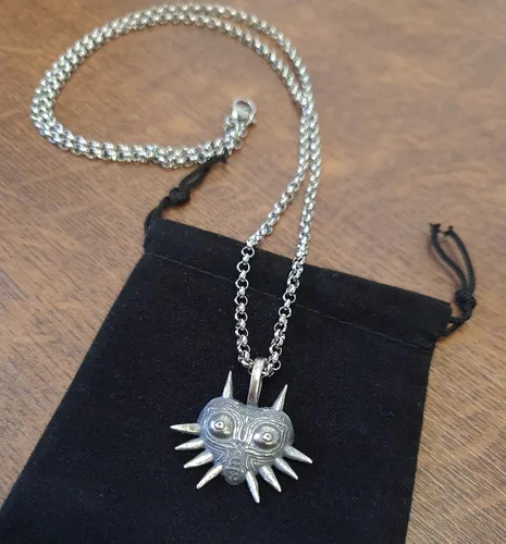 Vista 3 de Baldur Jewelry - Collar con dije de la leyenda de Zelda Hylian Shield Majora para hombres y mujeres - Collar Zelda Anime Cosplay Jewelry Amulet