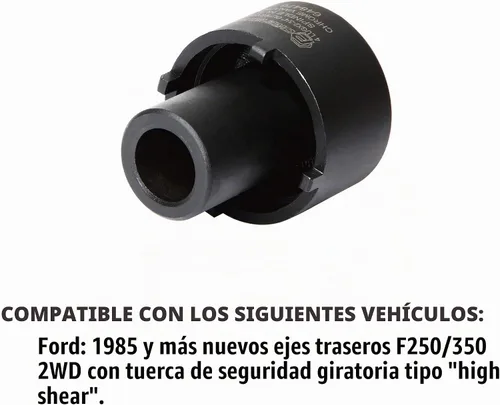Vista 3 de Adaptador de tuerca de husillo Powerbuilt, 4 tuercas, 2-3/4-pulgadas exterior, Ford, Fácil remoción de tuercas de husillo, ejes traseros 2WD, tuerca
