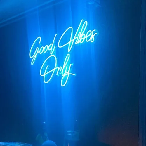 Vista 5 de FARNEW Good Vibes Only - Letrero de neón para pared, decoración de pared Azul