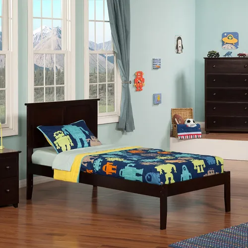 Vista 14 de Atlantic Furniture AR8621001 Madison - Cama de plataforma con tabla de pie abierto, tamaño individual, color espresso