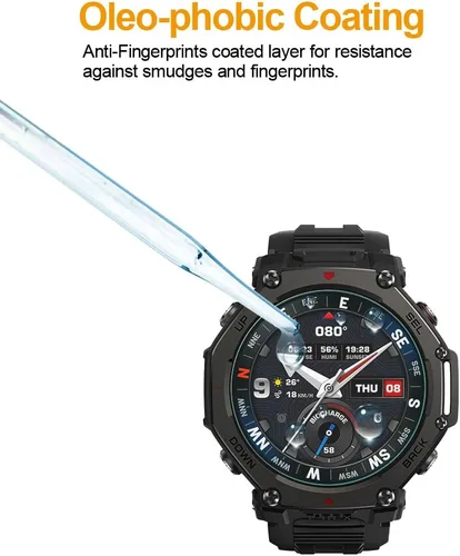 Vista 3 de Supershieldz Protector de pantalla de vidrio templado diseñado para Amazfit T-Rex 3/T-Rex 3 Pro, antiarañazos, sin burbujas