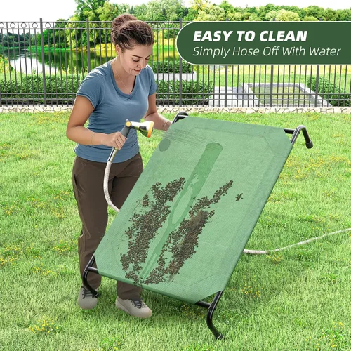 Vista 6 de Simple Trending Cama elevada para perros grandes, catre para perros XL impermeable, cama elevada para mascotas de enfriamiento al aire libre, 47.75