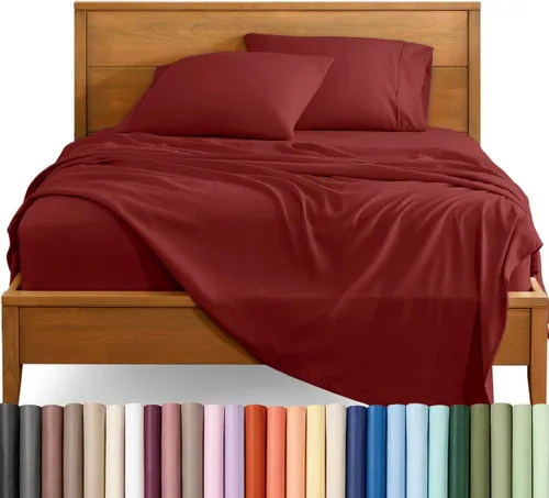 Vista 52 de Bare Home Juego de Sábanas Twin - Sábanas de Cama de Microfibra Ultra-Suave 1800 - Doble Cepillado - Bolsillos Profundos - Ajuste Fácil - Extra