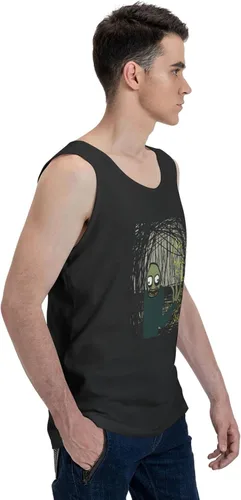 Vista 4 de Anime Manga Salad Fingers Tank Top Men's Summer Round Neckline Vest Cotton Fashion Sleeveless T-Shirts